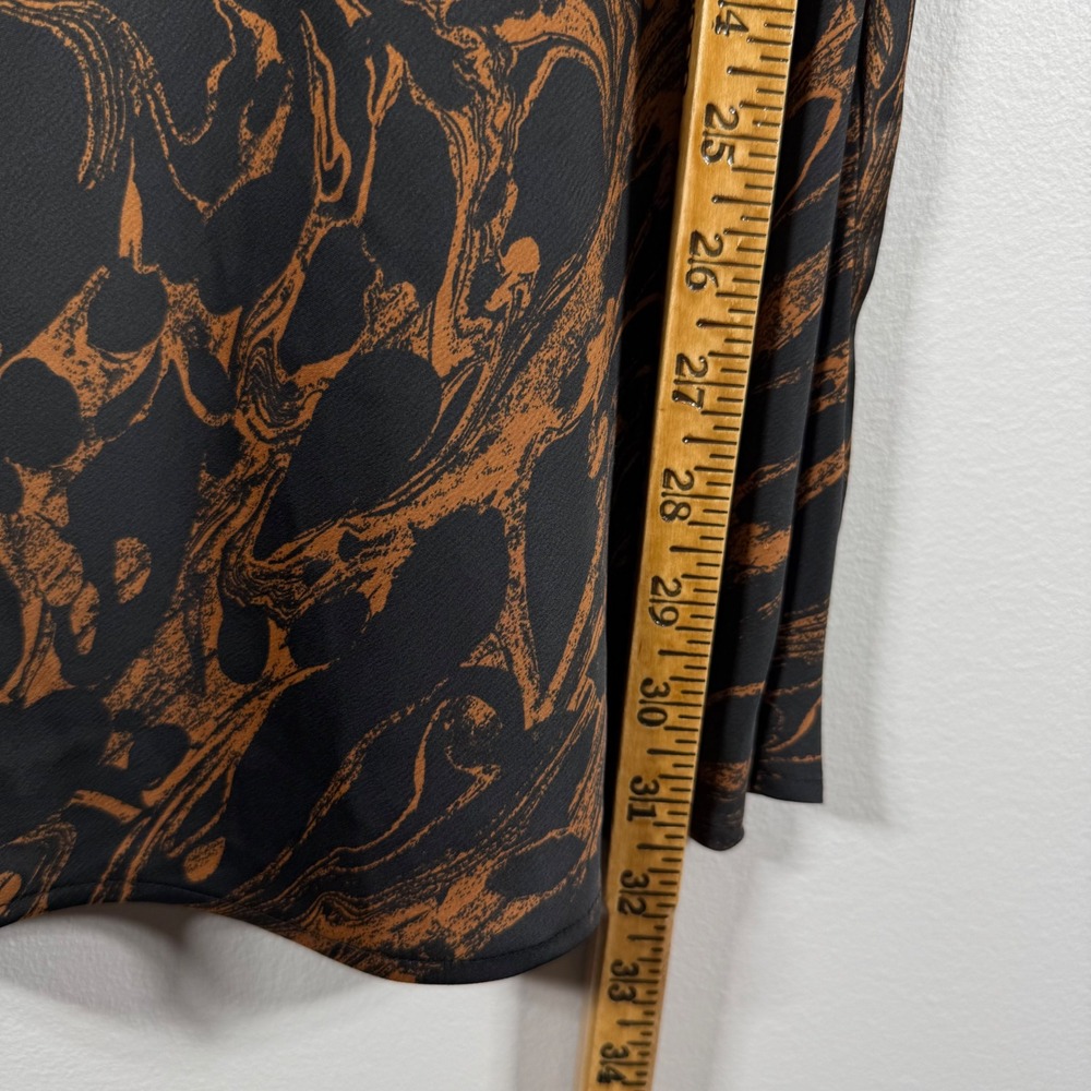 Urban Outfitters Marble Print Cowl Neck Slip Dress Black Brown XS - Picture 4 of 8